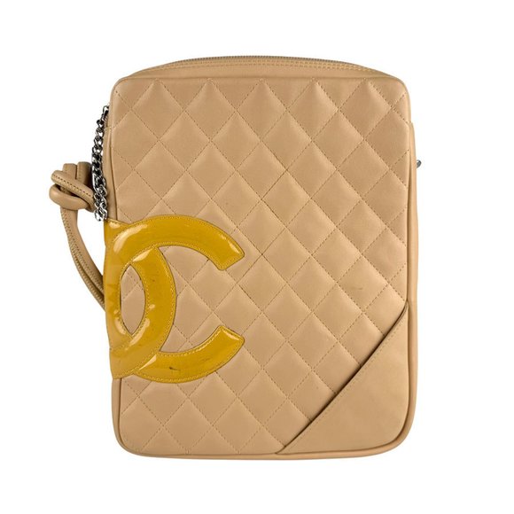 CHANEL Cream Leather Shoulder Bag - Picture 1 of 5